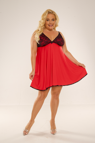 713 Camisón Cloche Forex - rojo