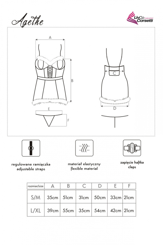 Agethe LC 90607 LivCo Corsetti Moda Santa traje