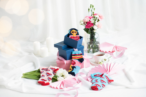 K89S Calcetines para pies Super Mama Italian Fashion - azul marino/colores