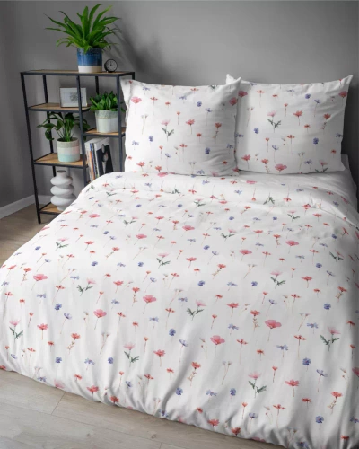 5486 B Detexpol Satin Stories blanco - rosa | 100% algodón, tejido de satén, cremallera, caja de regalo