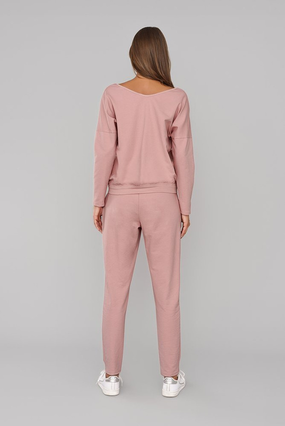 Karina Señoras conjunto de manga larga, pantalones Moda Italiana - caramelo