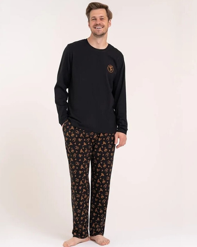 Pijama para hombre Moraj PDM3000-003 gris manga corta pantalones cortos