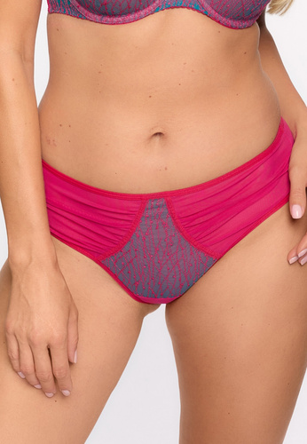 GFB 1295 Braga brasileña Ariel Gaia - fucsia-turquesa, tul, bordado, refuerzo de algodón