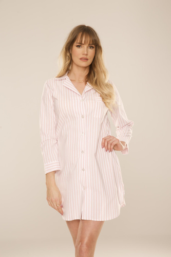 844 Taylor Camisa desabrochada de señora De Lafense - rosa