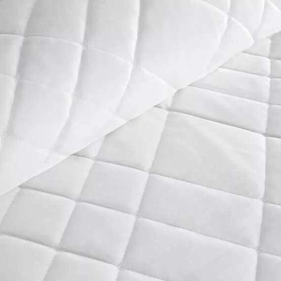 Ria 6 Colcha decorativa de terciopelo Eurofirany blanco