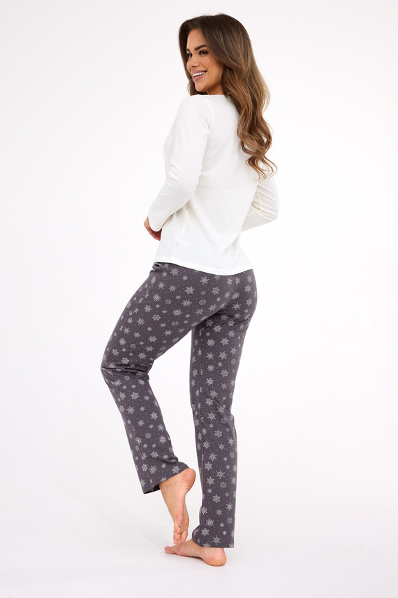 855/428 Friends Cornette pijama mujer crudo - algodón, manga larga | Elegante y confortable