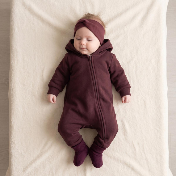 226272 Nicol HANIA Pijama de chándal + botitas primeros pasos marrón oscuro