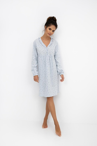 Lucille Camisa de mujer Sensis paloma - camisón de algodón con volante