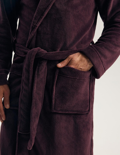 Albornoz Henderson para hombre 43447 Vocal gris - capucha, punto cálido, comodidad y elegancia