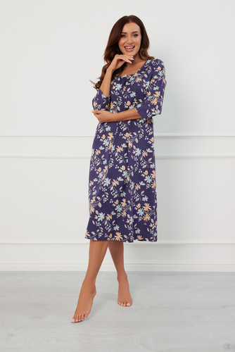 Camisón Pulia, manga 3/4 Moda Italiana - estampado