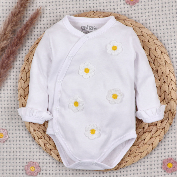 NINI Little Flowers – body para bebé cruzado 100% algodón orgánico ABN-5757/BIA