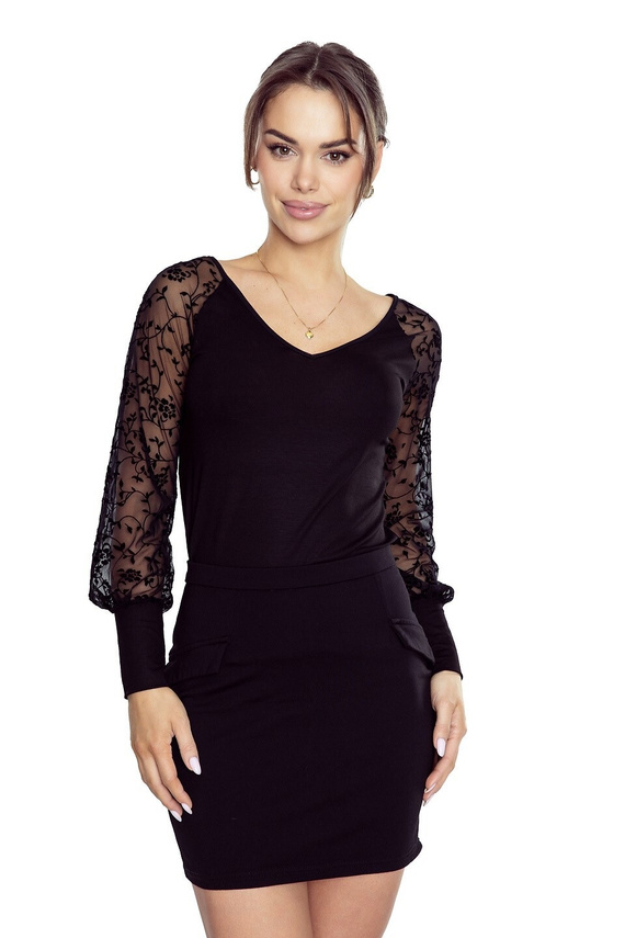 Eldar Loya blusa de mujer negro - viscosa, manga larga, elegante