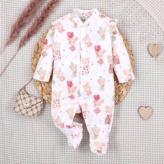 Pelele Nini 100% Little Mouse algodón orgánico para recién nacido