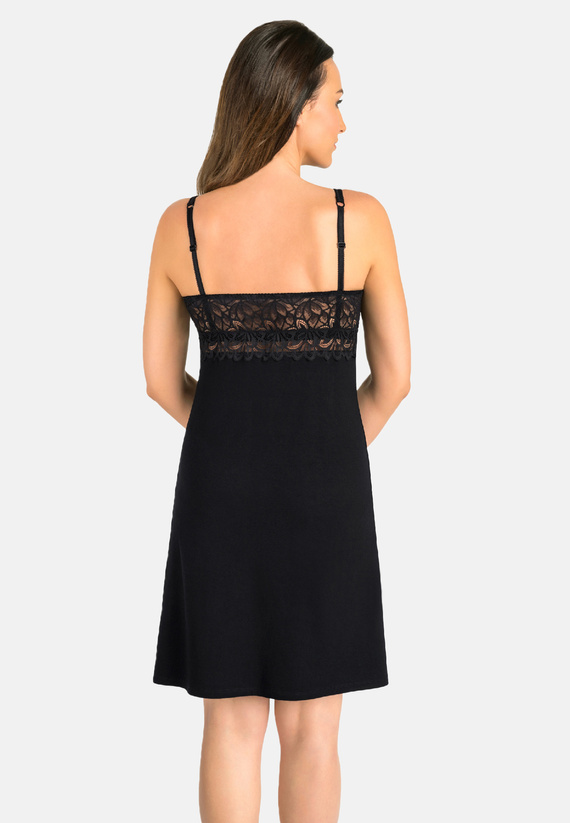 Camisón Teyli 2813 Plus de viscosa para busto grande con encaje