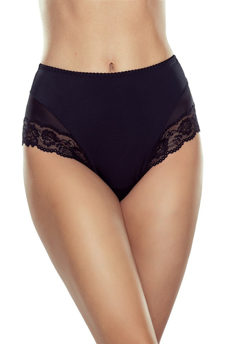Braguita reductora Vensa Eldar negra, tiro alto, microfibra y encaje, elegante