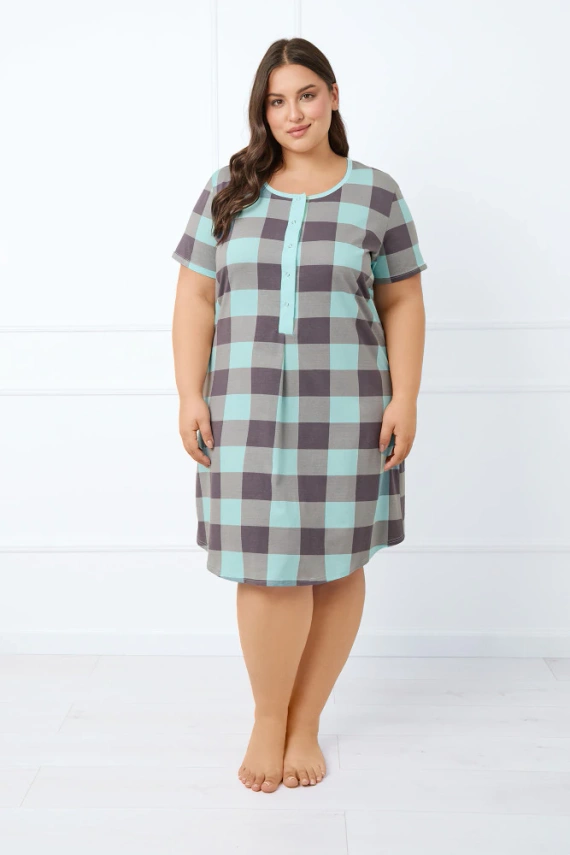 Camisón y bata de lactancia Sandra, manga corta Moda Italiana