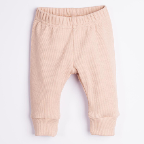 228017 Nicol FARMA Pantalones para bebé beige elásticos con canalé