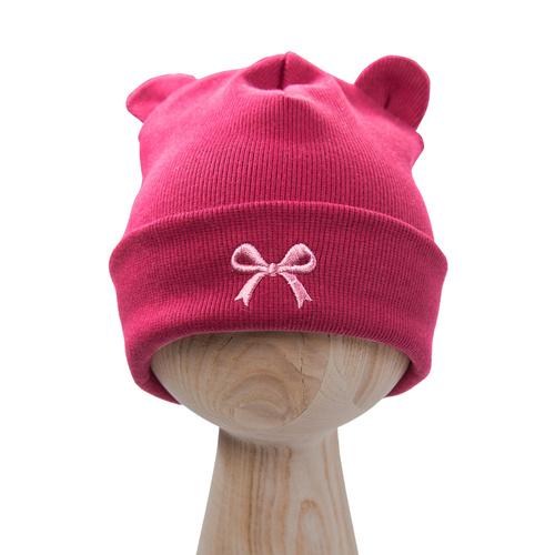 Fluffy Tails Gorra infantil Eevi - granate, algodón, con orejas