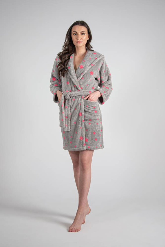 albornoz corto para mujer 673 Stars Forex - gris