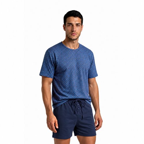Sesto Senso 2723/12 Granat Pijama corta de hombre de algodón 100% algodón
