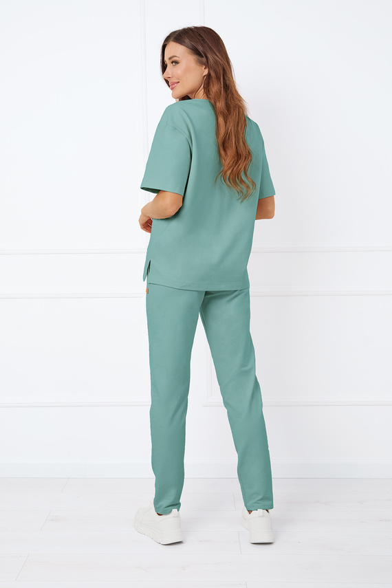 Caro Blusa manga corta Moda Italiana - salvia