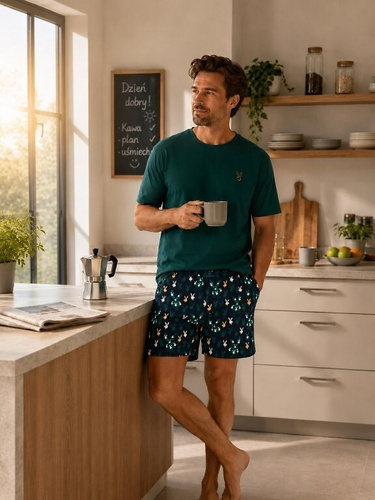 Pijama para hombre Cornette 326/345 Gentleman 100% algodón pantalones cortos