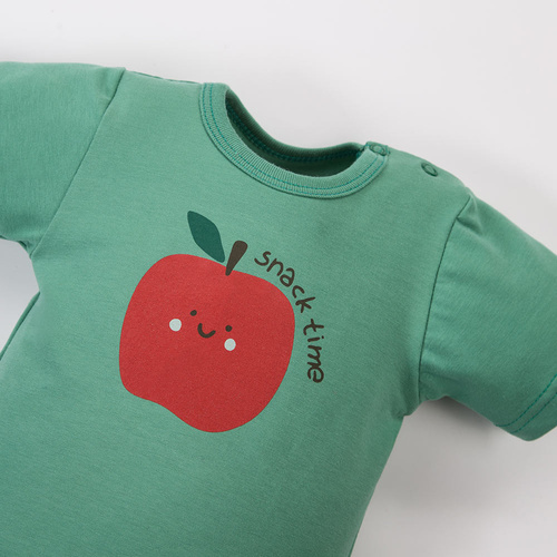 Body bebé Eevi Snack Time manga corta algodón elástico cómodo