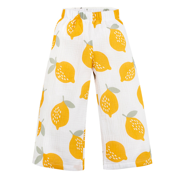 Pantalones culotte de muselina Lemons Pinokio - ligereza estival, algodón