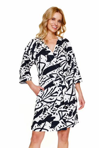 7311 Doctor Nap La Palma bata de mujer - viscosa, estampado de moda