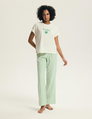 Pijama mujer Henderson Darlan 43707 – algodón, pantalón largo, estampado