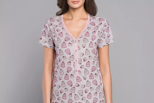 Camisa de manga corta Dolce Ladies Italian Fashion - estampado