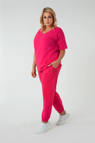Madri Pantalones Mujer Moda Italiana - fucsia