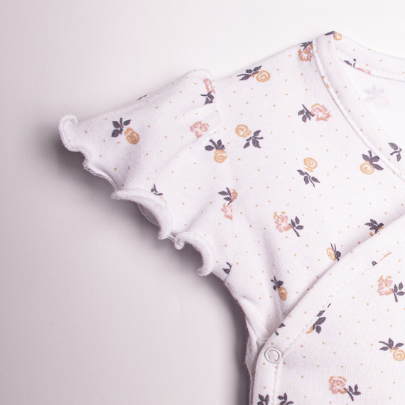 Body de algodón para niña con manga corta y diseño floral – Nicol, 220094