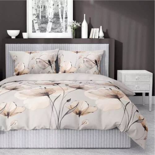 5492 B Detexpol Satin Stories cappuccino | 100% algodón, tejido satinado, cremallera, papel de regalo