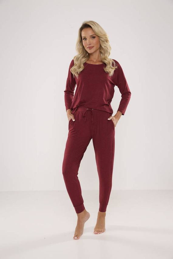 555 Paula Pijama de mujer De Lafense - granate