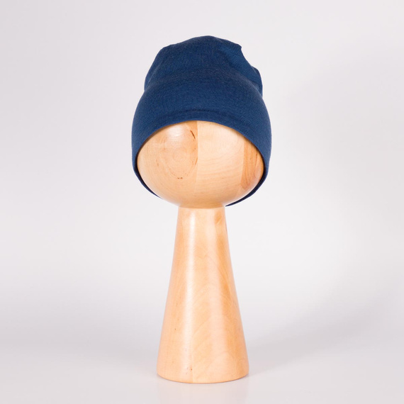 229130 Nicol Gorro Merino 100% lana infantil de doble capa - color marino