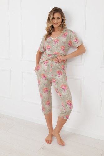 Pijama señora Harmonia Italian Fashion pantalón manga corta 3/4 viscosa