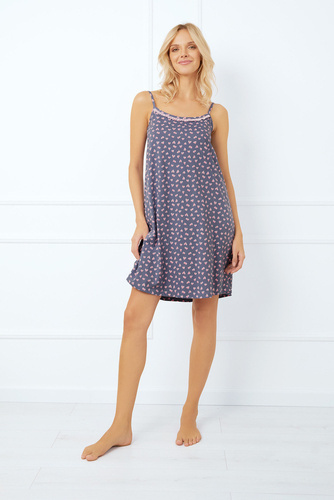 Camisón Tiana, tirante estrecho Moda Italiana - estampado