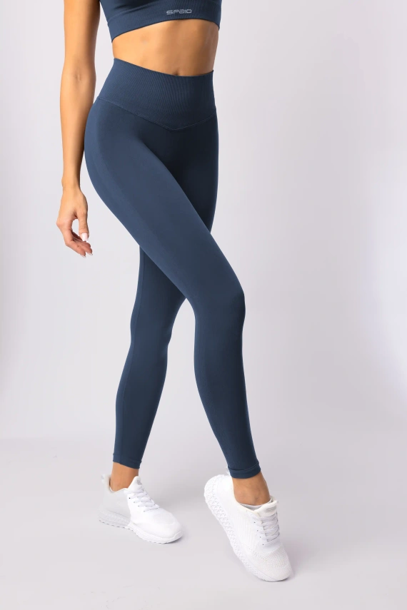 Leggings de mujer SPAIO Flex Innergy 2.0 azul marino - sin costuras, sujeción y recuperación