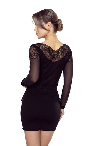 Eldar Manami blusa de mujer negro - viscosa, manga larga, elegante