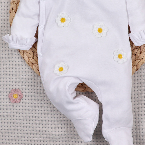 NINI LITTLE FLOWERS pijama enterizo para bebé 100% algodón orgánico con bordado ABN-5758/BIA
