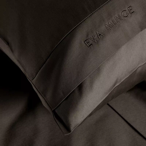 1G Elegante ropa de cama de satén Eva Minge Eurofirany marrón | macrosatin 100% algodón