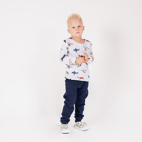 219036 Pijama para niños Willy Nicol - algodón, manga larga, planos