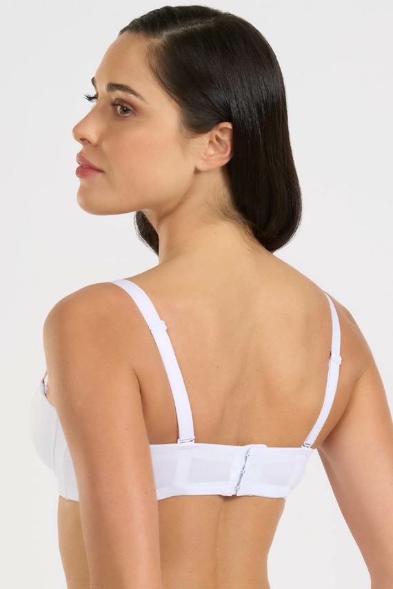 391 Sujetador Bandeau Bianco Selene Bardotka Aros Desmontables Tirantes