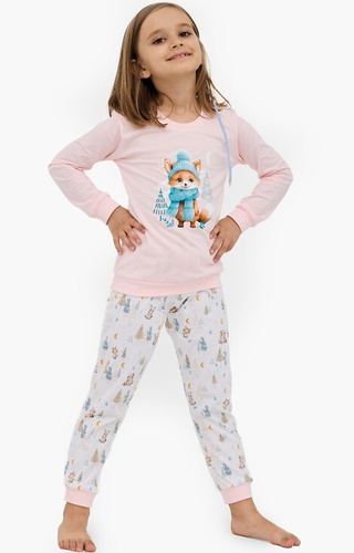 594/192 592/192 Pijama de algodón Fox Cornette para niña, zorro, manga larga