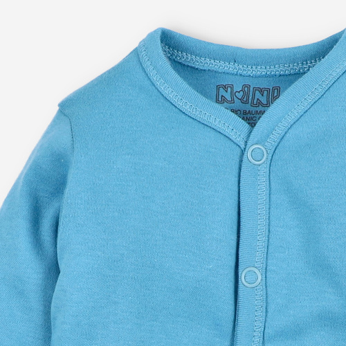 Pijama enterizo para bebé NINI ABN-3964 azul 100% algodón orgánico para niño