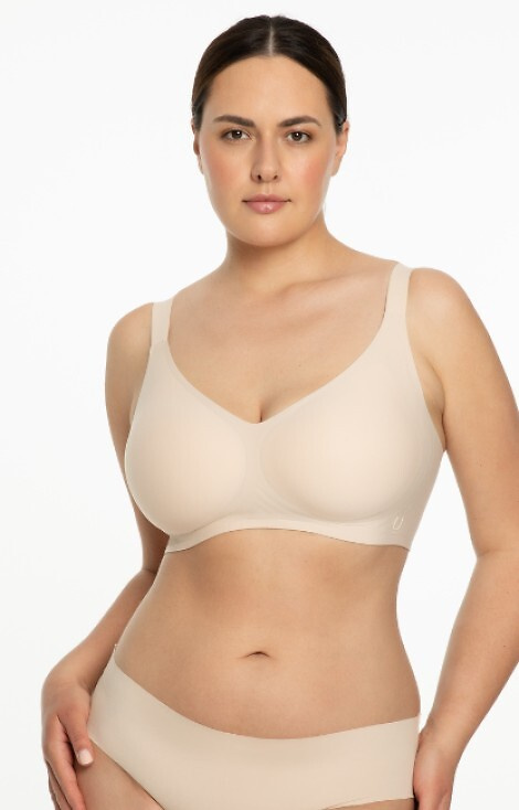 Jelly Bra Comfort Julimex negro beige - sujetador sin aros para pechos grandes
