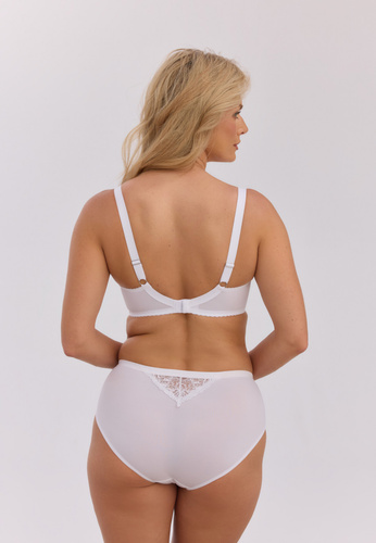 Sujetador soft Gaia Kiara BS051 blanco – bordado estable para busto grande