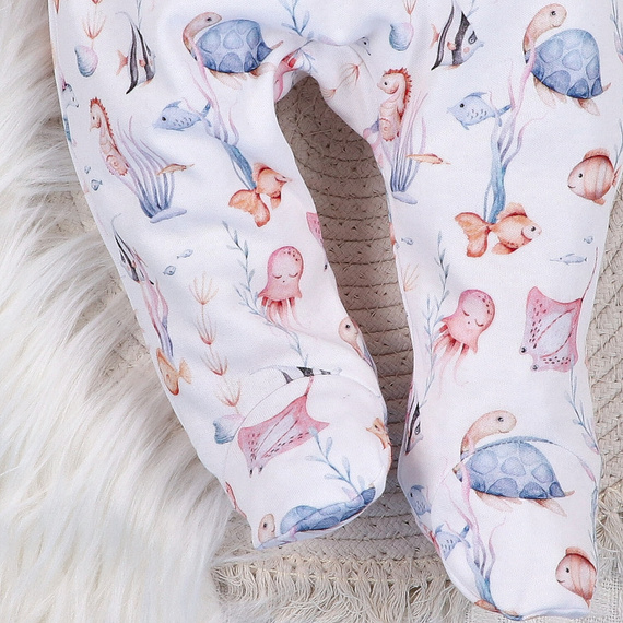 ABN-5484 Mundo submarino Medias de algodón orgánico de Nini