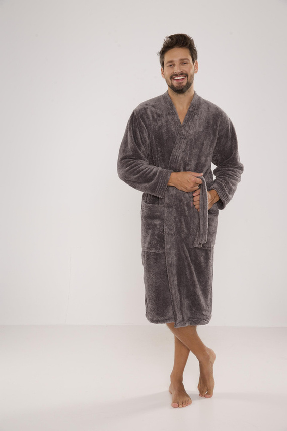 391 Albornoz de hombre Hugo De lafense - gris